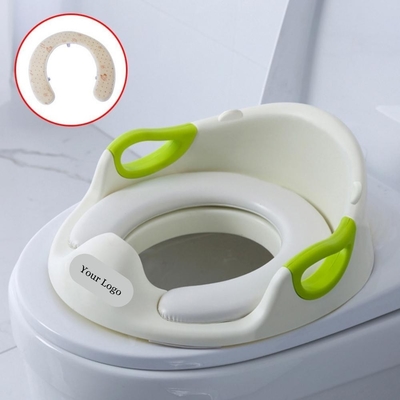 Splash Proof Child Training Toilet Seat With Handles And Solid Pattern