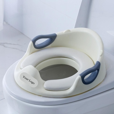 Splash Proof Child Training Toilet Seat With Handles And Solid Pattern