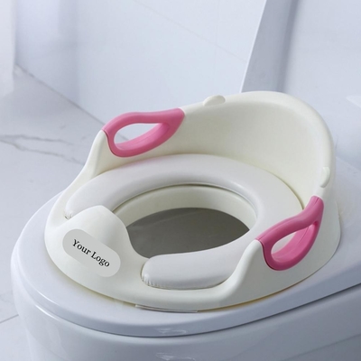 Splash Proof Child Training Toilet Seat With Handles And Solid Pattern