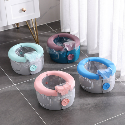 Portable Serenity Blue Baby Toilet With Customized Logo Foldable Soft Potty Training Seat