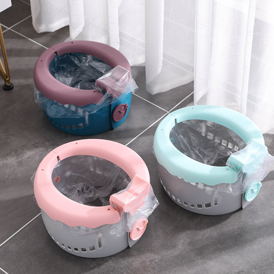 Portable Serenity Blue Baby Toilet With Customized Logo Foldable Soft Potty Training Seat