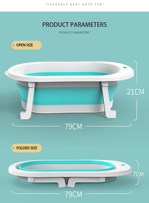 Customized Logo Collapsible Infant Tub Kids Bathtub 79*21cm Anti Mold