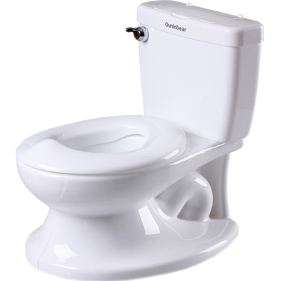 Ouninbear White Plastic Training Potty with Handle Button for Babies
