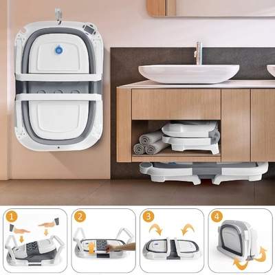 Multifunction Collapsible Baby Bathtub Household Safety Portable Plastic