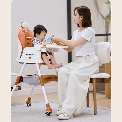 EN71 Certified High Plastic Baby Dining Chair Baby Feeding Table Adjustable Height