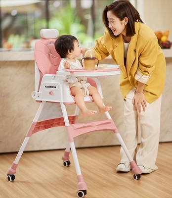 EN71 Certified High Plastic Baby Dining Chair Baby Feeding Table Adjustable Height