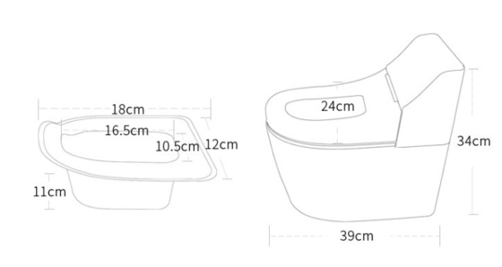 Print Pattern Baby Potty Toilet with Cradle Style EN71 Test Certified
