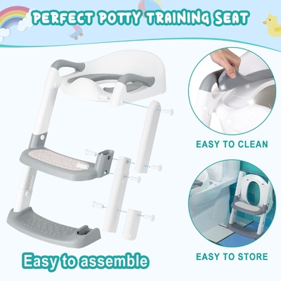 Luxury Toddler Potty Ladder Toilet Seat Ergonomic