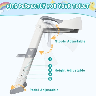 Luxury Toddler Potty Ladder Toilet Seat Ergonomic