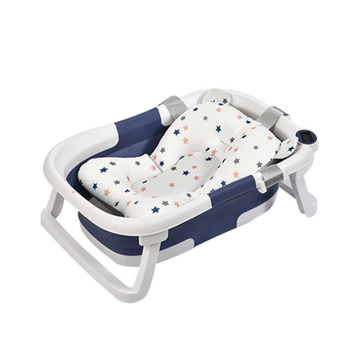 Newborn Baby Bath Tub Set TPE Plastic Soft Cushion Collapsible Children'S Bath Tubs