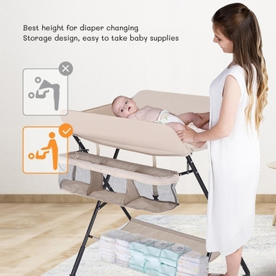 Green Multifunctional Portable Baby Changing Table Collapsible Changing Table