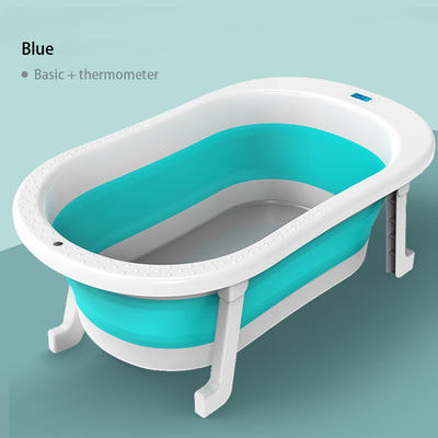 79*21cm Open Size  Collapsible Baby Bathtub Thermometer Included