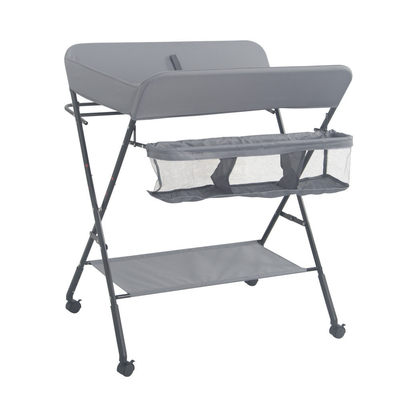 Customize Logo commercial baby changing table Nursery Diaper Organizer with Wheels