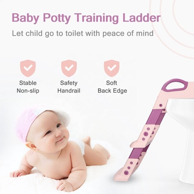 Customization Logo PP Plastic Foldable Baby Toilet Seat Potty Seat With Steps