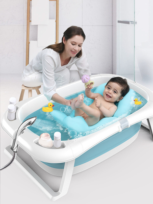 BPA Free Foldable Plastic Infant Bathtub  Comfortable Childrens Bathtub