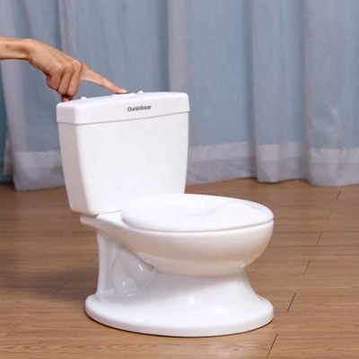 Pure Color Baby Potty Seat Trainer for Toddlers in White Blue Pink Design