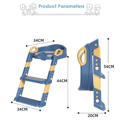Solid Pattern Type Children Potty Ladder Toilet Seat With Soft Cushion