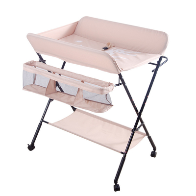 Ouninbear Portable Folding Baby Diaper Changing Table With Storage And Movable Nursery Pad