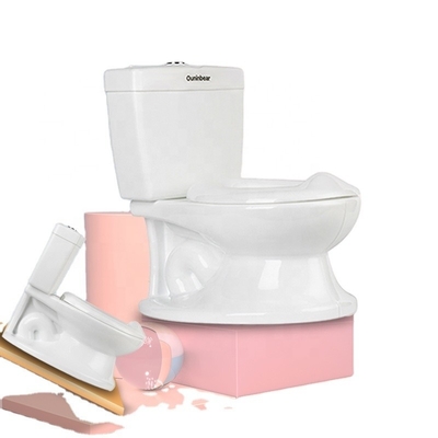 Print Pattern White Plastic Baby Toilet Potty with EN71 Test