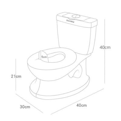 Print Pattern White Plastic Baby Toilet Potty with EN71 Test