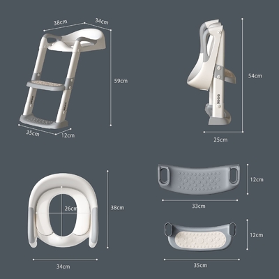 PP Plastic Children Potty Training Seat With Step Stool OEM&ODM  Acceptaple
