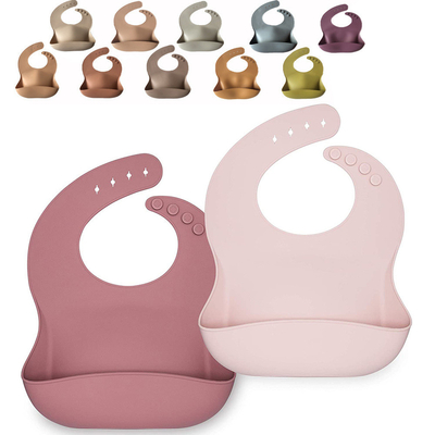 Customized Soft Waterproof Baby Silicone Bib With EN71 Certificate