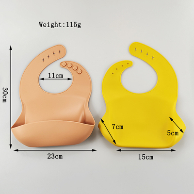 Customized Soft Waterproof Baby Silicone Bib With EN71 Certificate