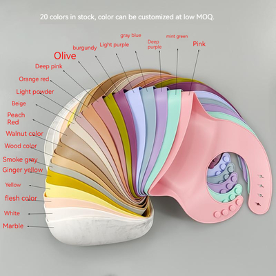 Customized Soft Waterproof Baby Silicone Bib With EN71 Certificate