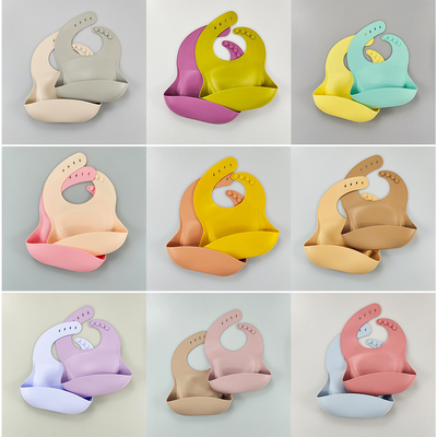 Customized Soft Waterproof Baby Silicone Bib With EN71 Certificate