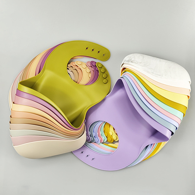Customized Soft Waterproof Baby Silicone Bib With EN71 Certificate