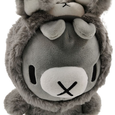 Height 11CM-30CM Small Grey Rabbit Plush Toy Personalized Stuffed Animals