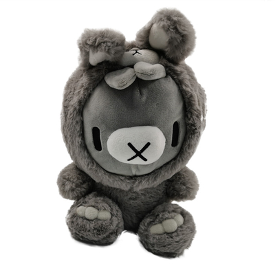 Height 11CM-30CM Small Grey Rabbit Plush Toy Personalized Stuffed Animals