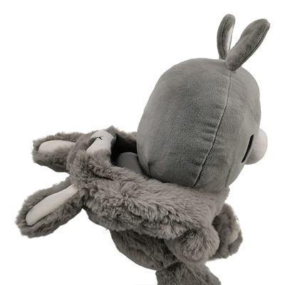 Height 11CM-30CM Small Grey Rabbit Plush Toy Personalized Stuffed Animals