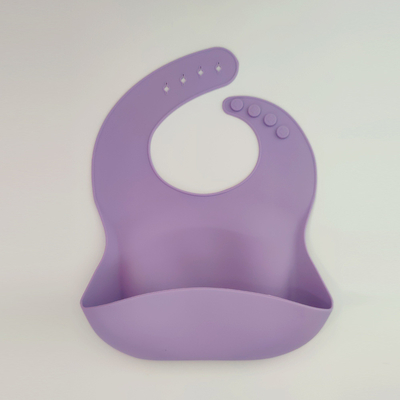 EN71 Certified Waterproof Silicone Bib Baby Feeding Bibs With Cute Print