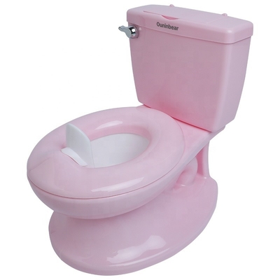 Pink and White Baby Potty Toilet with Customized Logo EN71 Certified Pure Color Design