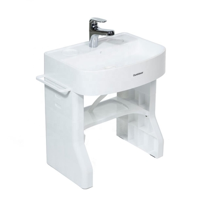 Children Size Plastic Wash Basin With Stand Free Standing Pedestal