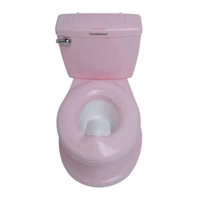 White Baby Potty Training Seat with Ouninbear Logo and Handle Button