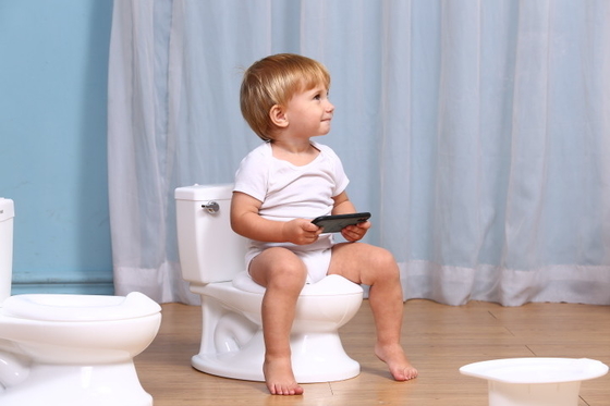 Unisex Baby Potty Toilet with Custom Logo EN71 Test Certified Print Pattern Pink/Blue/White Colors