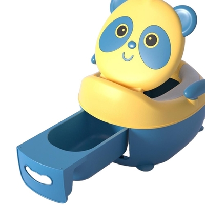 Cartoon Panda Baby Potty Training Toilet with Custom Logo in Blue Yellow White Black