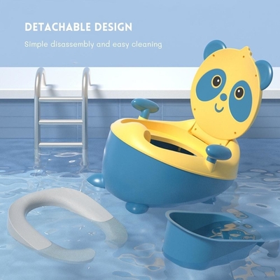 Cartoon Panda Baby Potty Training Toilet with Custom Logo in Blue Yellow White Black