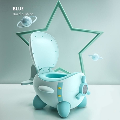 Cartoon Airplane Shape Baby Potty Training Toilet with Custom Logo for EN71 Testing