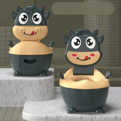 Custom Color Cartoon Cow Baby Training Potty with EN71 Test Certificate