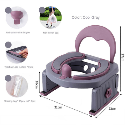 Adjustable Height Oriental Cherry Baby Toilet Seat Foldable Potty Training ABS Toilet