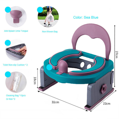 Black Kids Portable Baby Potty Training Toilet for Outdoor Camping Car Travelling