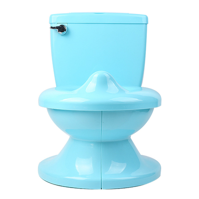 Handle Button Baby Potty Toilet in White Blue Pink Color with Solid Pattern - EN-71 Certified - 1.38kg Net