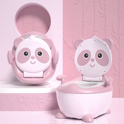 Blue Panda Cartoon Baby Training Potty with Custom Logo EN71 Certified