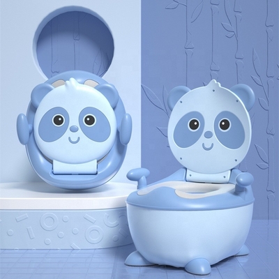 Blue Panda Cartoon Baby Training Potty with Custom Logo EN71 Certified