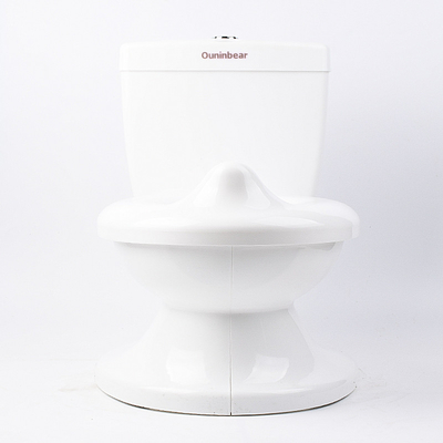 Solid Pattern White Blue Pink Baby Training Potty EN71 Test Certification with Flushing Sound
