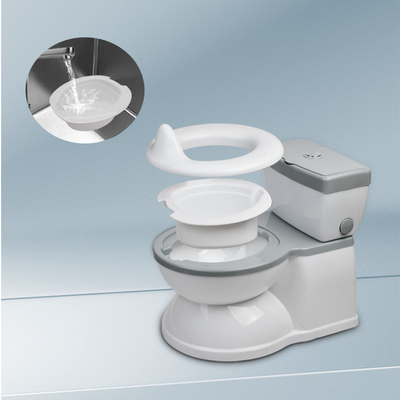 Baby Potty Toilet with Cute Cartoon Design Easy To Clean Kids Potty with Flushing Sound Music