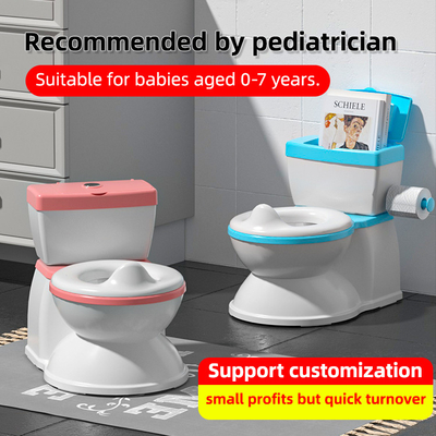 Printed Grey Pink Blue Eco Friendly Baby Potty Trainer with EN-71 Certification